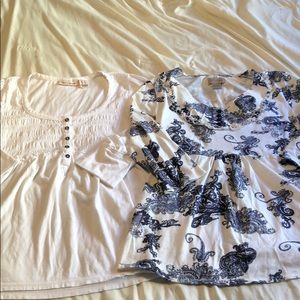 Two babydoll style tops